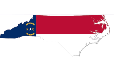 North Carolina on map